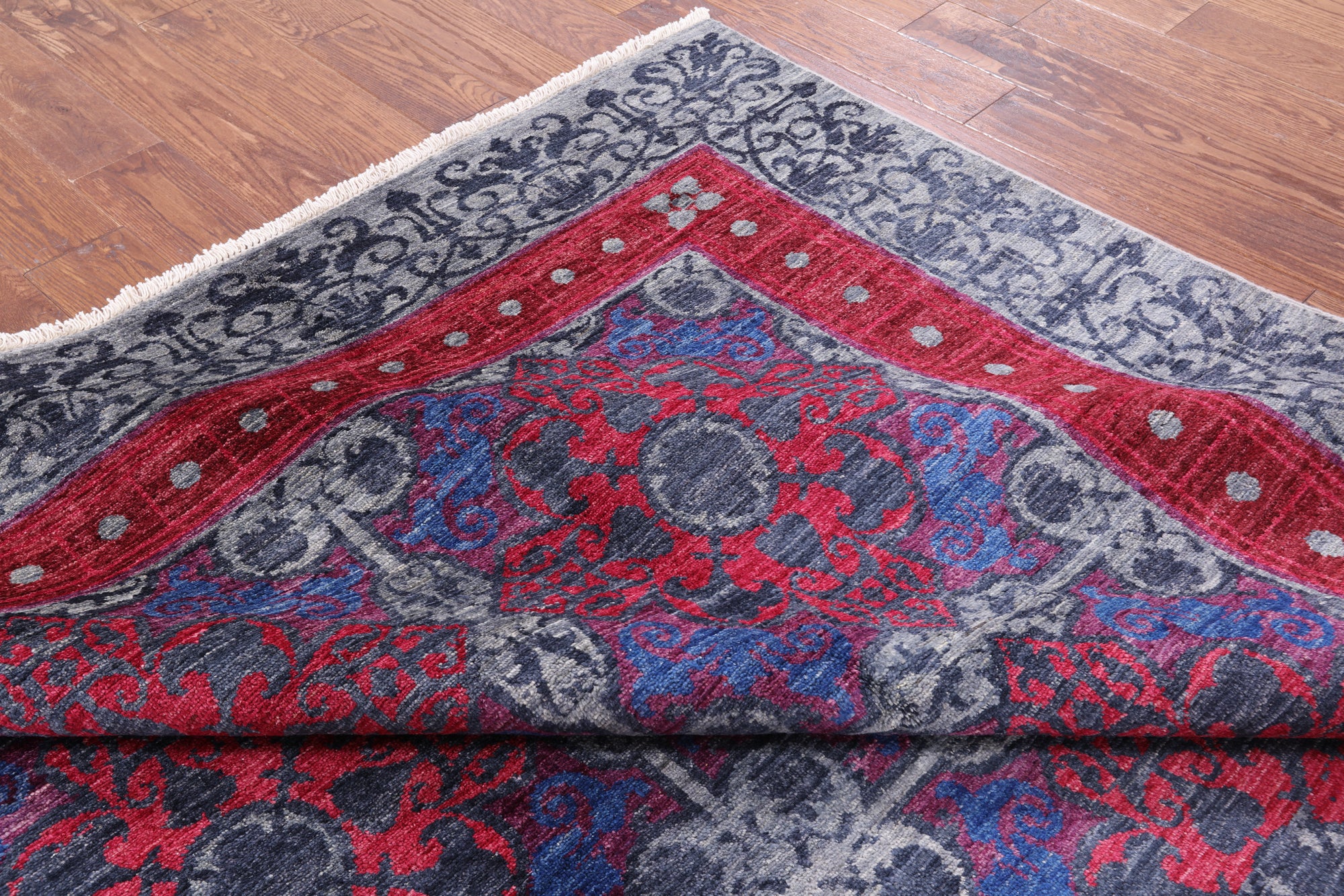William Morris Hand Knotted Wool Area Rug - 8' 3" X 10' 1" - Golden Nile