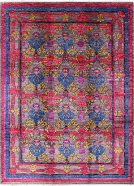 William Morris Hand Knotted Wool Area Rug - 10' 1" X 13' 7" - Golden Nile