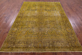 Persian Overdyed Hand Knotted Wool Rug - 7' 1" X 9' 2" - Golden Nile
