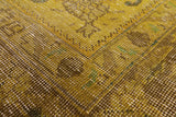 Persian Overdyed Hand Knotted Wool Rug - 7' 1" X 9' 2" - Golden Nile
