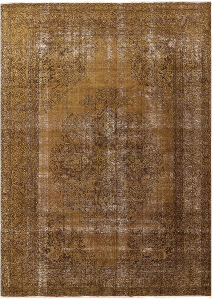 Persian Overdyed Handmade Wool Rug - 8' 1" X 11' 7" - Golden Nile