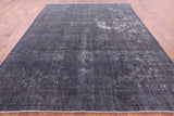 Grey Persian Overdyed Hand Knotted Wool Rug - 9' 9" X 12' 6" - Golden Nile