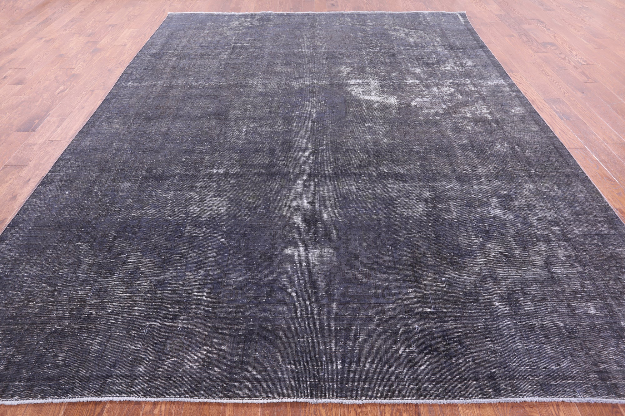 Grey Persian Overdyed Hand Knotted Wool Rug - 9' 9" X 12' 6" - Golden Nile