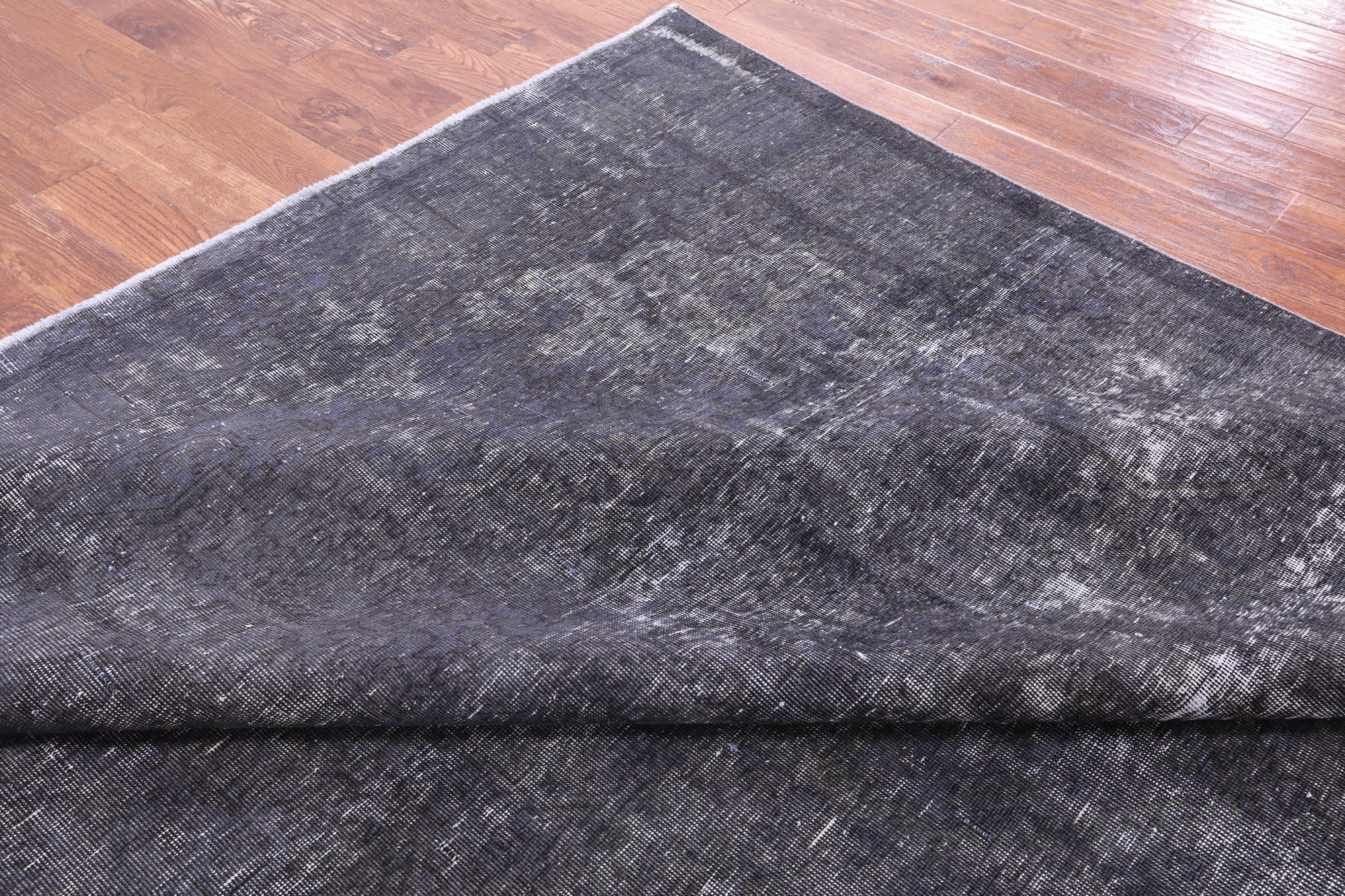 Grey Persian Overdyed Hand Knotted Wool Rug - 9' 9" X 12' 6" - Golden Nile