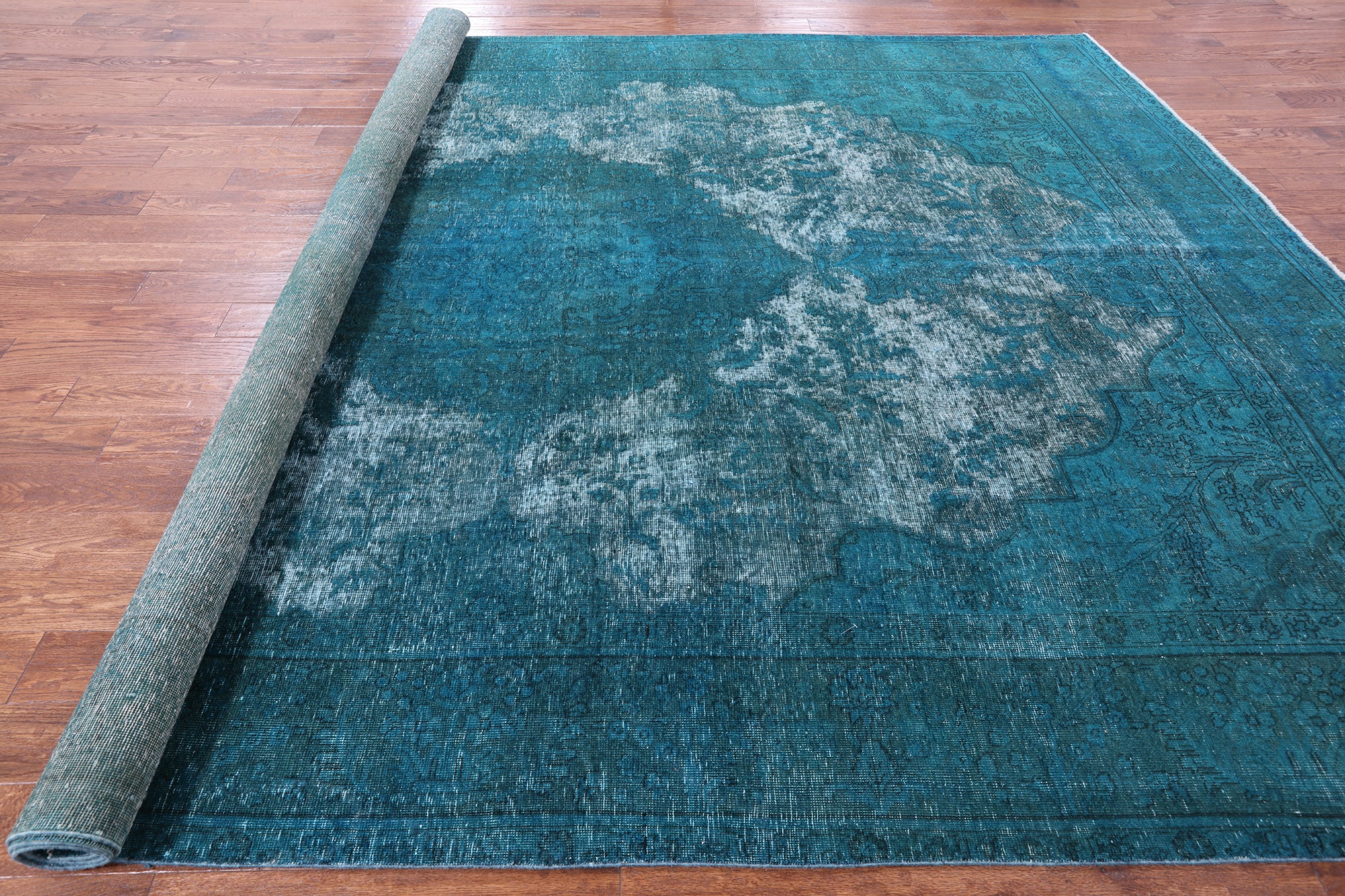 Persian Overdyed Handmade Wool Rug - 9' 6" X 13' 1" - Golden Nile