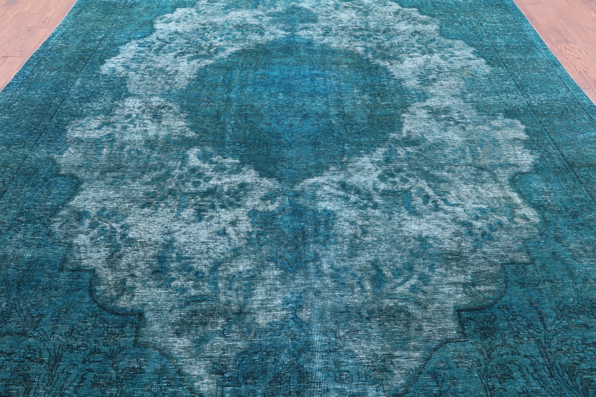 Persian Overdyed Handmade Wool Rug - 9' 6" X 13' 1" - Golden Nile