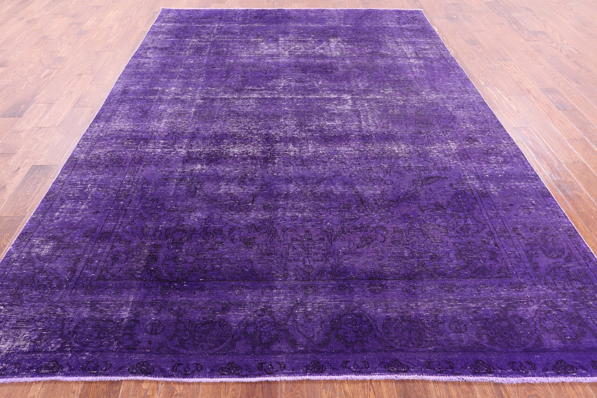 Purple Persian Overdyed Handmade Wool Area Rug - 8' 1" X 11' 1" - Golden Nile
