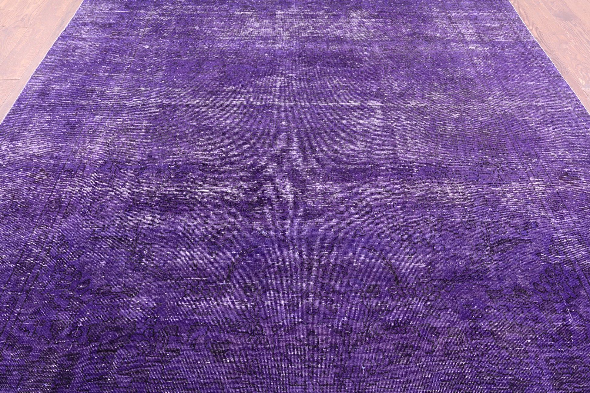 Purple Persian Overdyed Handmade Wool Area Rug - 8' 1" X 11' 1" - Golden Nile