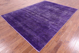 Purple Persian Overdyed Handmade Wool Area Rug - 8' 1" X 11' 1" - Golden Nile
