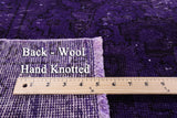 Purple Persian Overdyed Handmade Wool Area Rug - 8' 1" X 11' 1" - Golden Nile