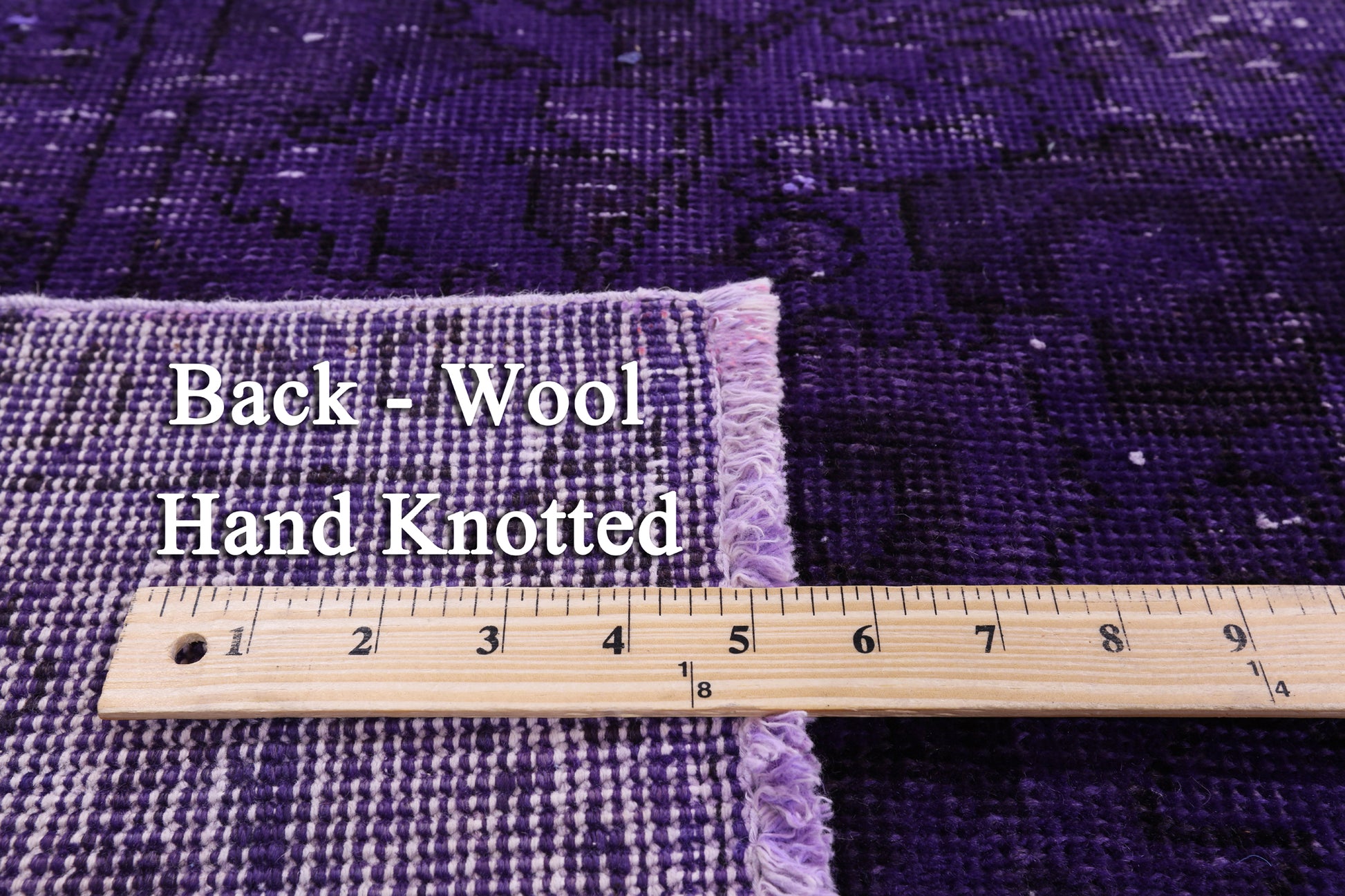 Purple Persian Overdyed Handmade Wool Area Rug - 8' 1" X 11' 1" - Golden Nile