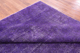 Purple Persian Overdyed Handmade Wool Area Rug - 8' 1" X 11' 1" - Golden Nile