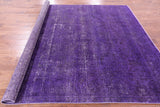 Purple Persian Overdyed Handmade Wool Area Rug - 8' 1" X 11' 1" - Golden Nile