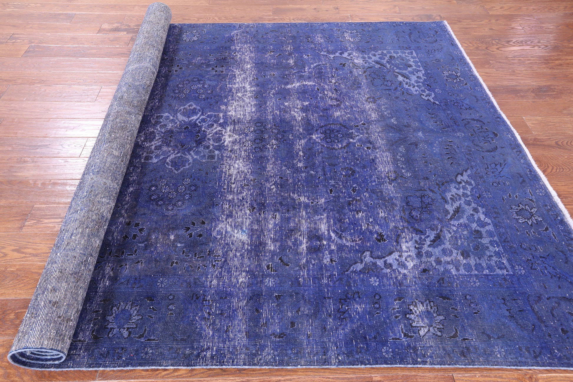 Persian Overdyed Hand Knotted Wool Area Rug - 6' 8" X 9' 8" - Golden Nile