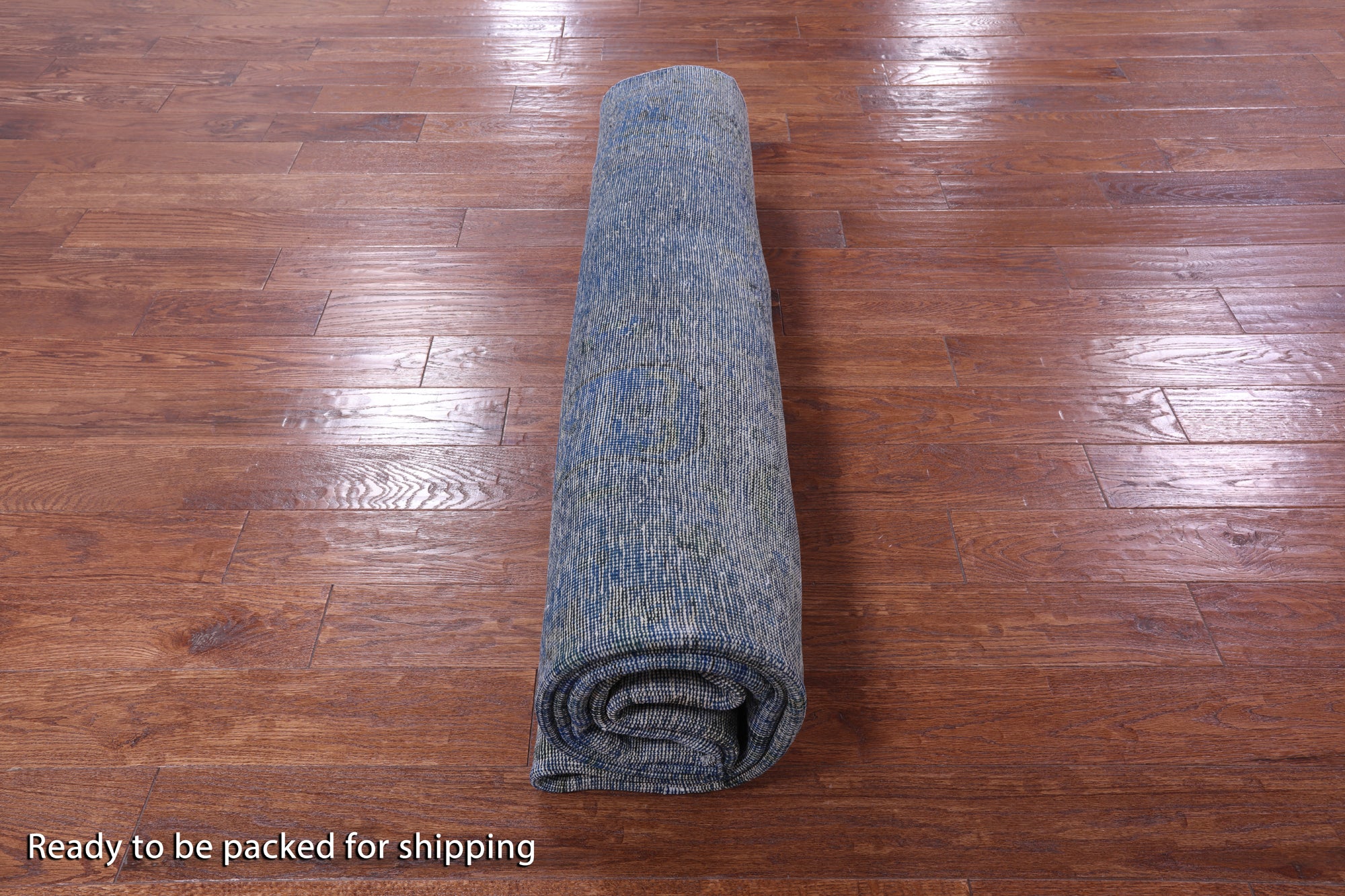 Blue Persian Overdyed Handmade Wool Area Rug - 8' 7" X 10' 9" - Golden Nile