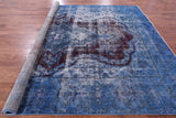 Blue Persian Overdyed Handmade Area Rug - 9' 5" X 12' 10" - Golden Nile