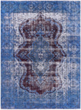 Blue Persian Overdyed Handmade Area Rug - 9' 5" X 12' 10" - Golden Nile