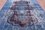 Blue Persian Overdyed Handmade Area Rug - 9' 5" X 12' 10" - Golden Nile