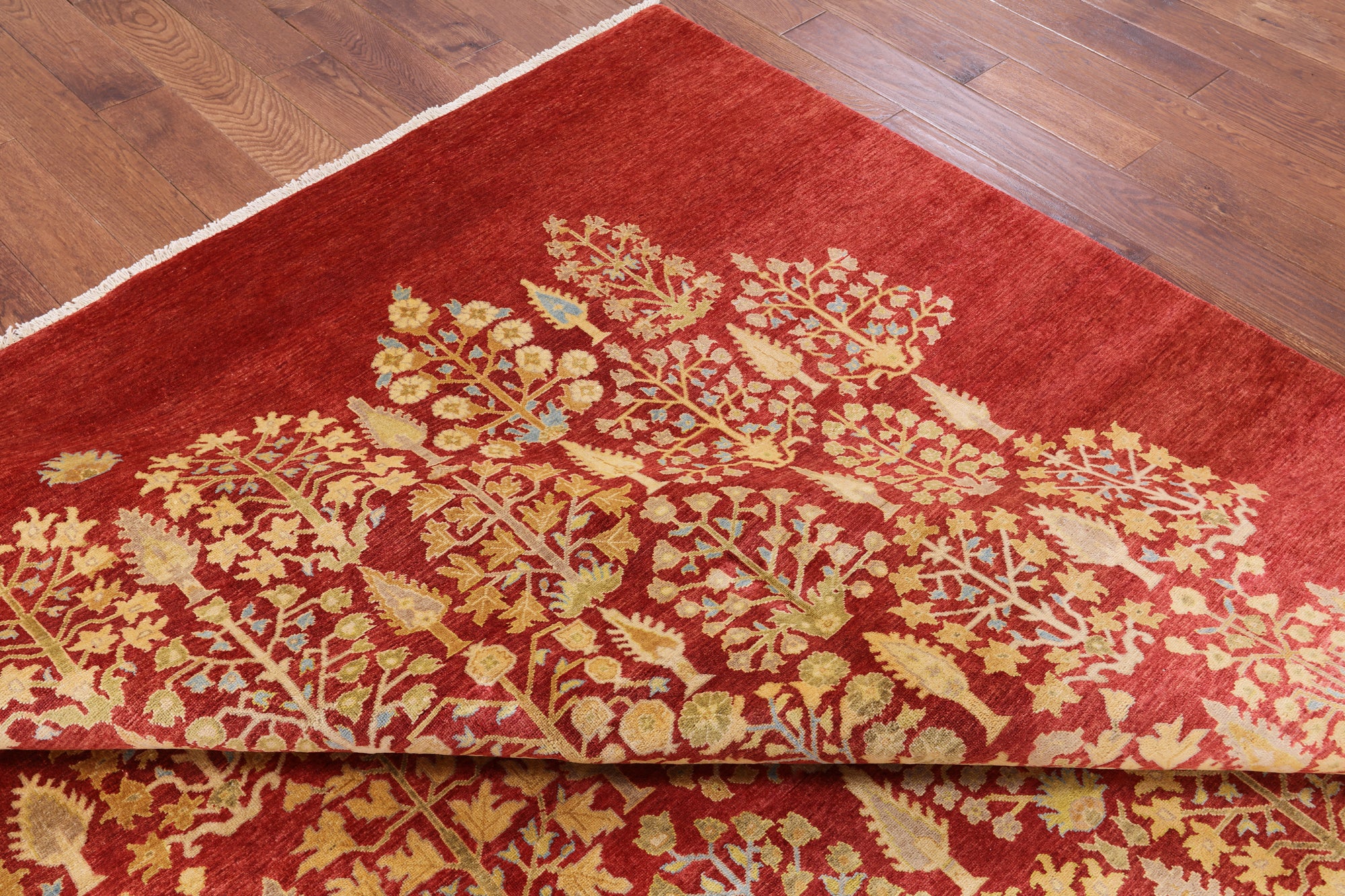 Red Persian Ziegler Hand Knotted Wool Rug - 8' 10" X 12' 2" - Golden Nile