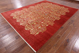 Red Persian Ziegler Hand Knotted Wool Rug - 8' 10" X 12' 2" - Golden Nile