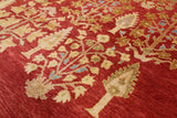 Red Persian Ziegler Hand Knotted Wool Rug - 8' 10" X 12' 2" - Golden Nile