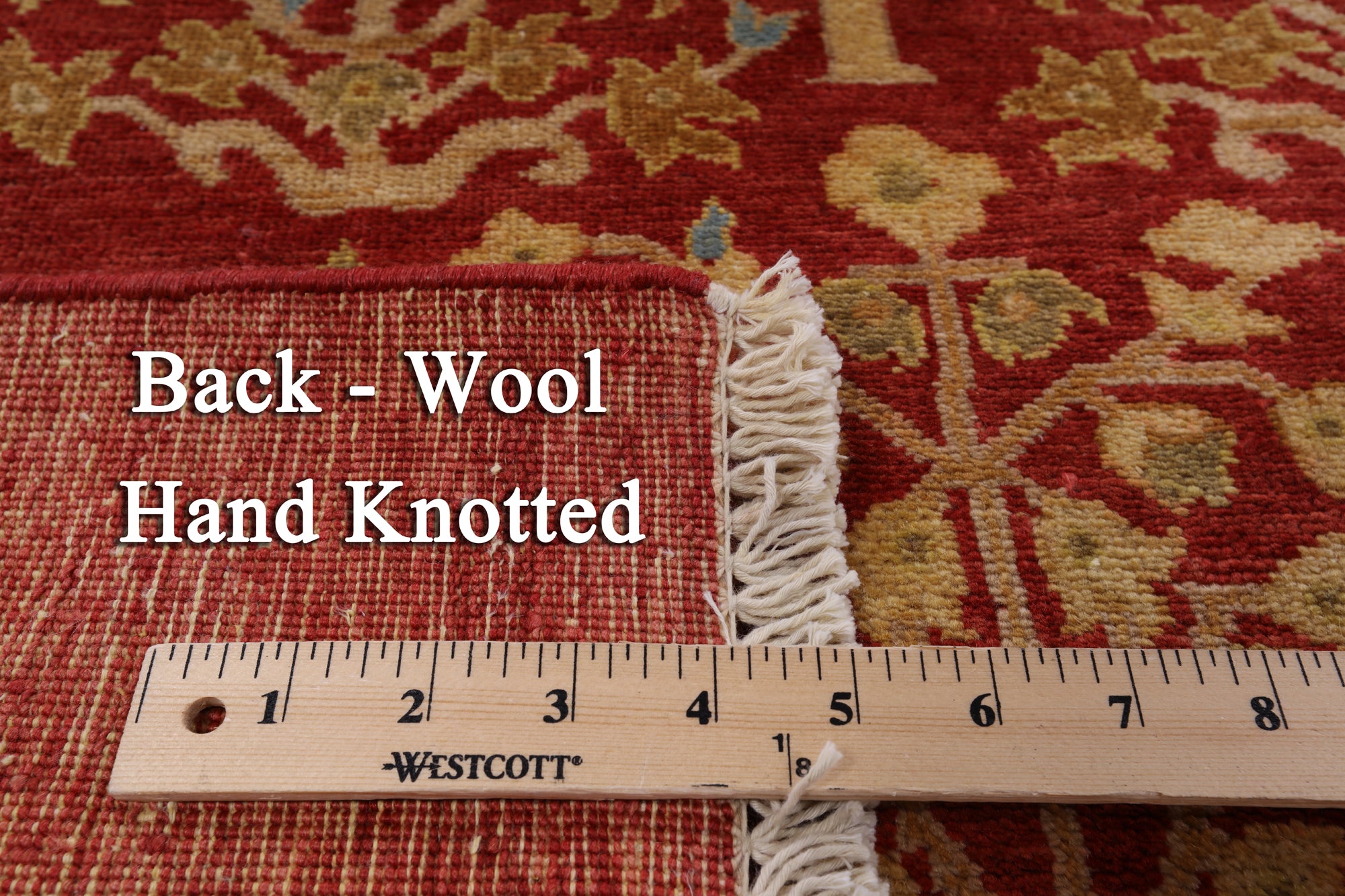 Red Persian Ziegler Hand Knotted Wool Rug - 8' 10" X 12' 2" - Golden Nile