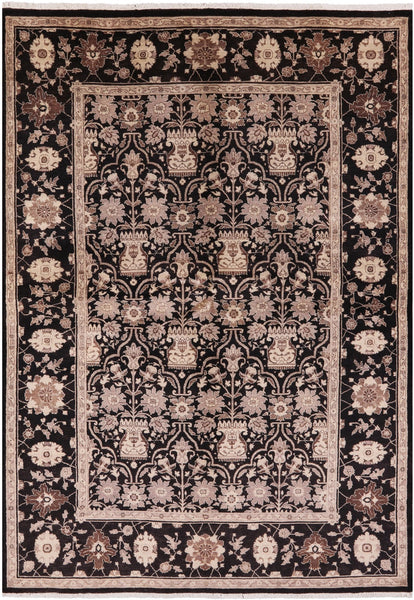 Peshawar Hand Knotted Wool Area Rug - 6' 3" X 8' 10" - Golden Nile