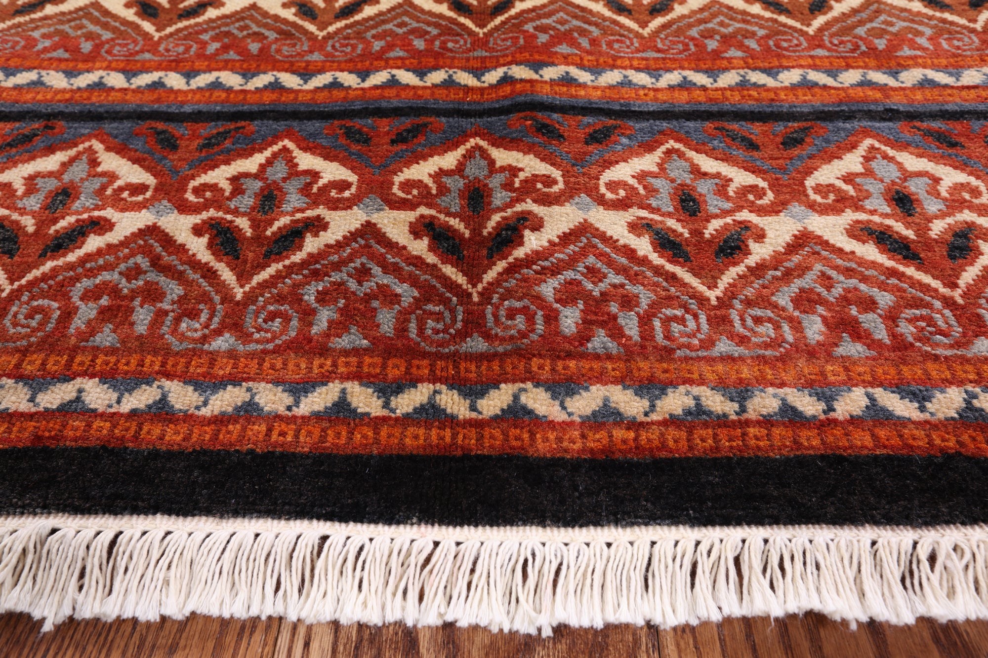 William Morris Hand Knotted Wool Area Rug - 8' 2" X 9' 10" - Golden Nile