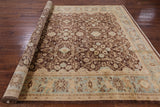 Brown Peshawar Hand Knotted Area Rug - 8' 2" X 9' 10" - Golden Nile