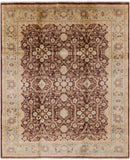 Brown Peshawar Hand Knotted Area Rug - 8' 2" X 9' 10" - Golden Nile