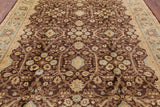 Brown Peshawar Hand Knotted Area Rug - 8' 2" X 9' 10" - Golden Nile