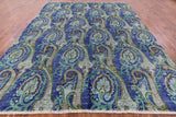 William Morris Hand Knotted Wool Area Rug - 9' 1" X 11' 10" - Golden Nile