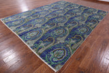 William Morris Hand Knotted Wool Area Rug - 9' 1" X 11' 10" - Golden Nile