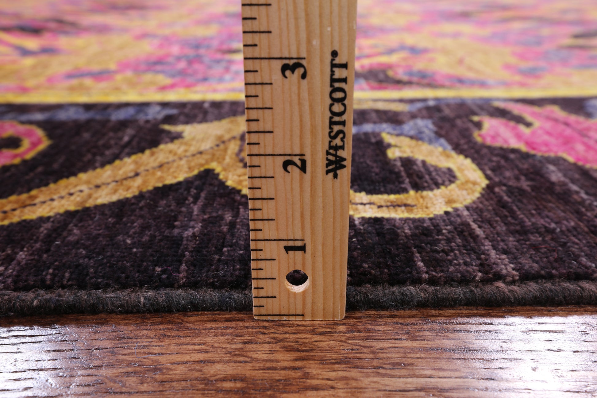 Pink William Morris Hand Knotted Area Rug - 6' 2" X 9' 9" - Golden Nile