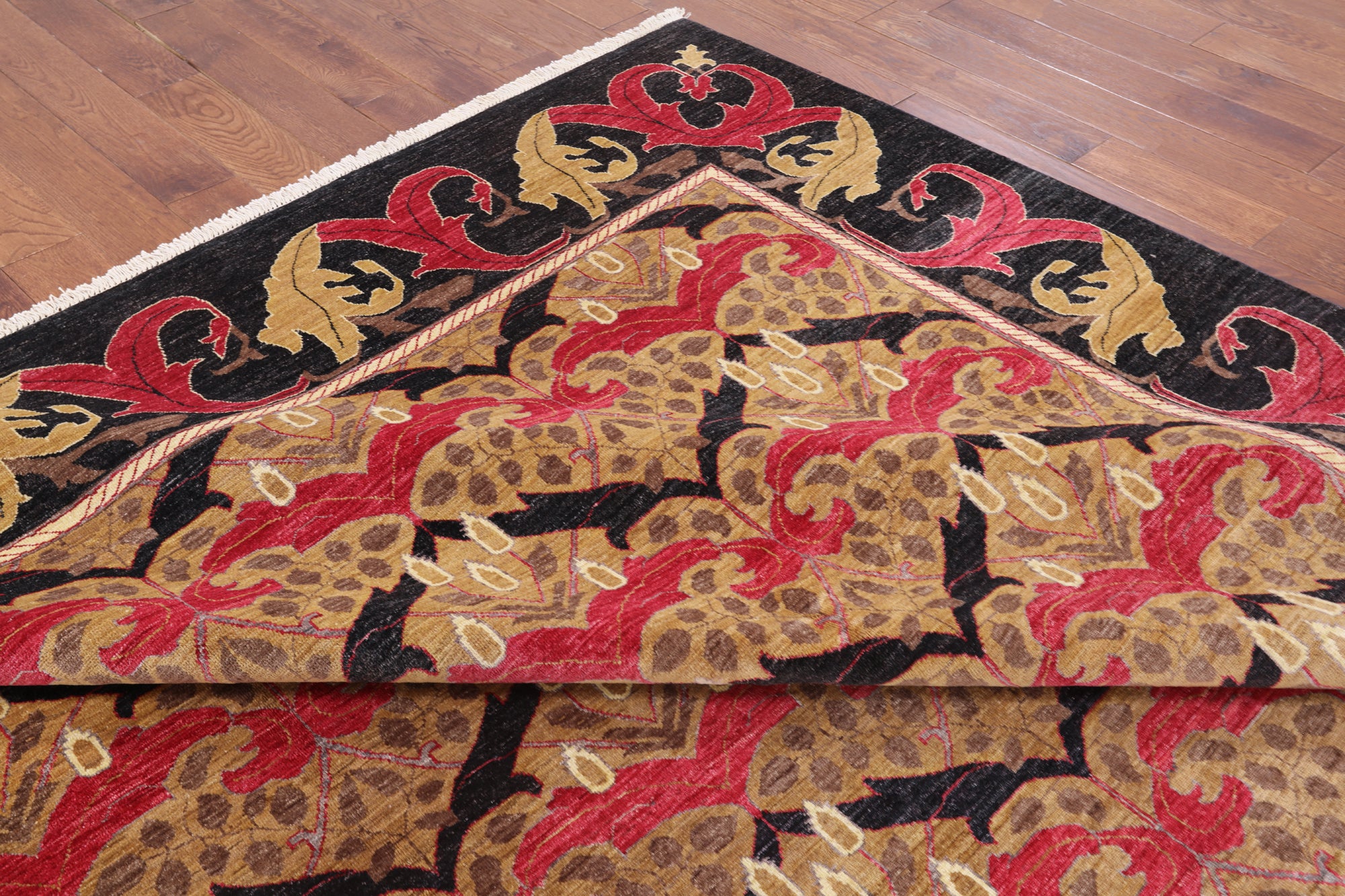 William Morris Hand Knotted Wool Area Rug - 9' 10" X 13' 4" - Golden Nile