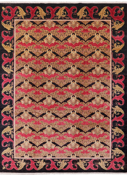 William Morris Hand Knotted Wool Area Rug - 9' 10" X 13' 4" - Golden Nile