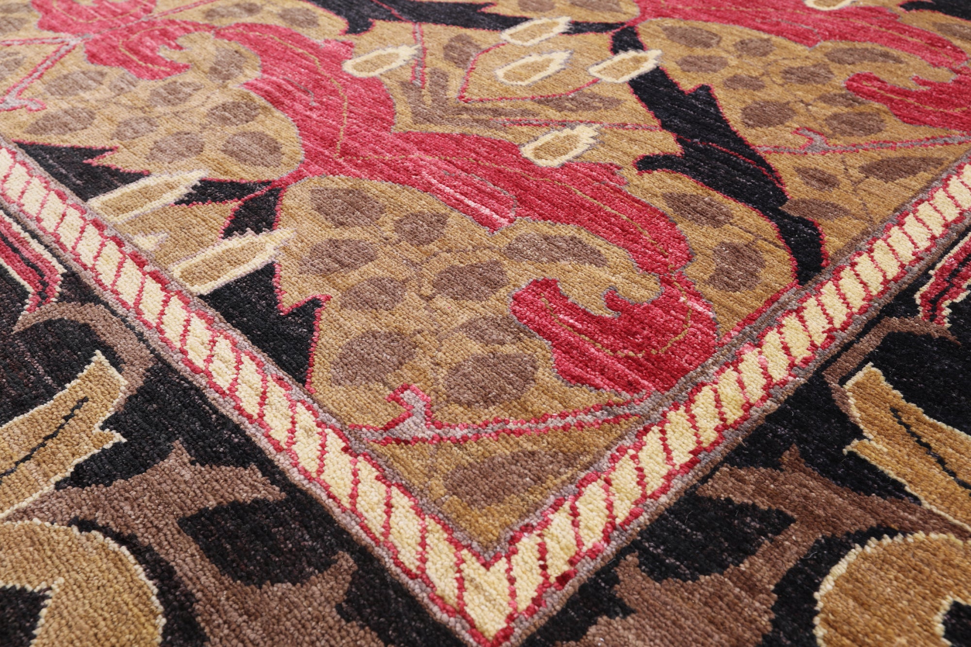 William Morris Hand Knotted Wool Area Rug - 9' 10" X 13' 4" - Golden Nile