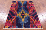 Ikat Handmade Wool Area Rug - 4' 2" X 6' 1" - Golden Nile