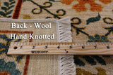 Square William Morris Handmade Wool Rug - 9' 0" X  9' 5" - Golden Nile