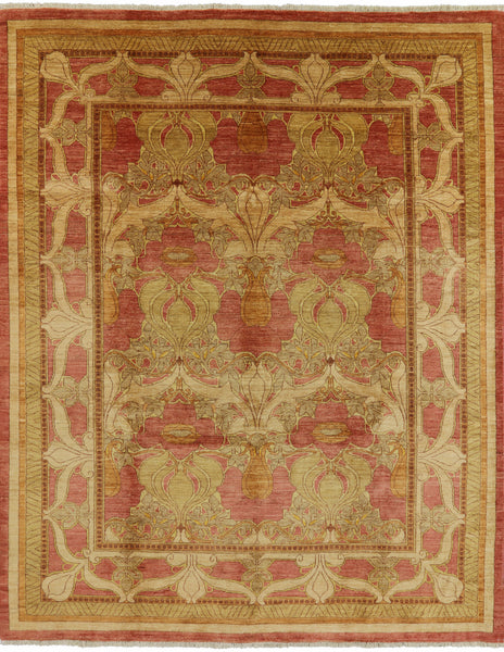 William Morris Hand Knotted Wool Area Rug - 8' 1" X 9' 10" - Golden Nile
