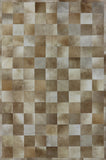 Natural Cowhide Hand Stitched Patchwork Rug - 6' 1" X 9' 1" - Golden Nile