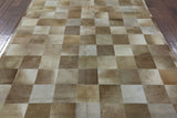 Natural Cowhide Hand Stitched Patchwork Rug - 6' 1" X 9' 1" - Golden Nile