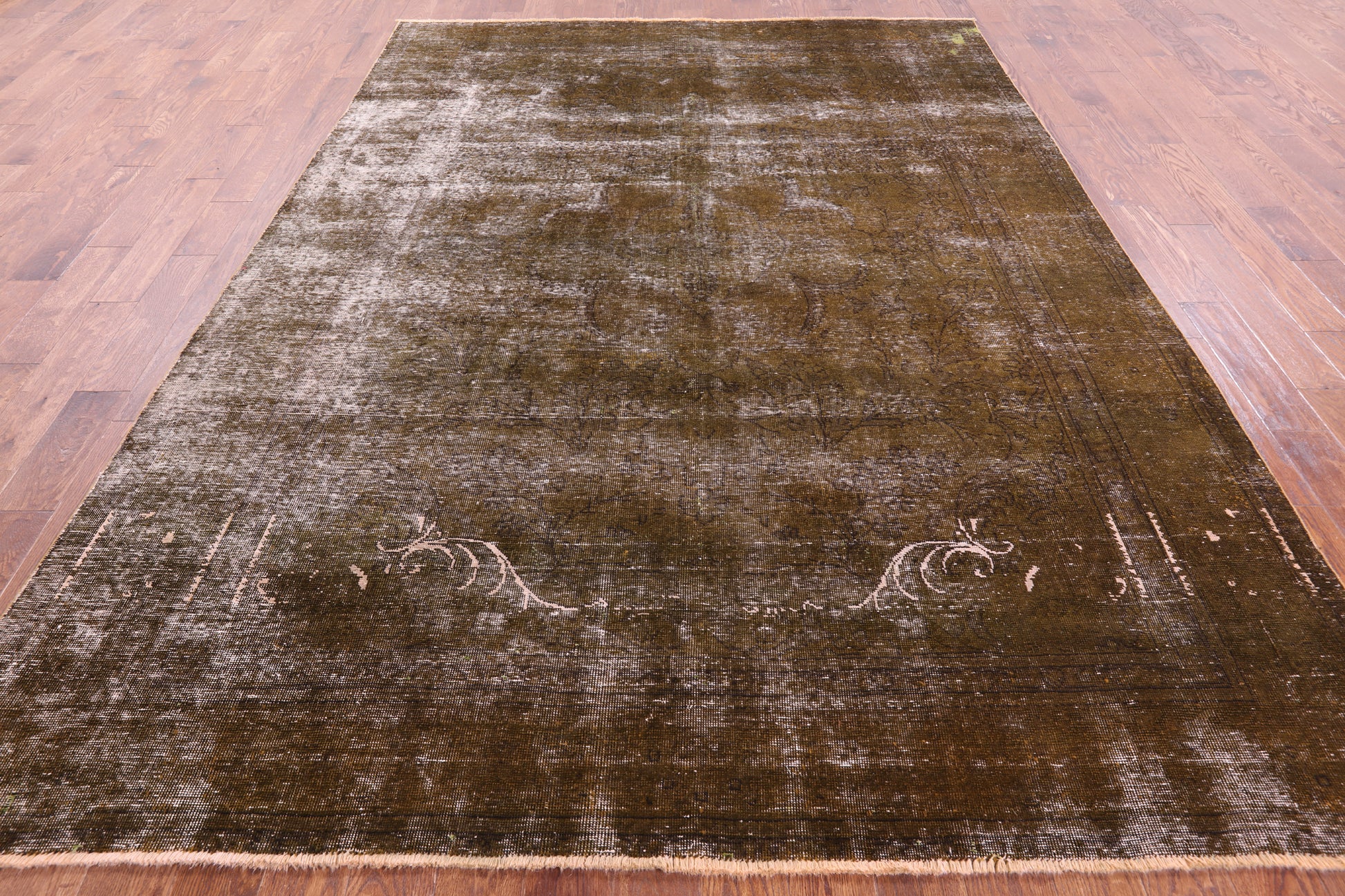 Persian Overdyed Handmade Wool Area Rug - 8' 1" X 11' 0" - Golden Nile