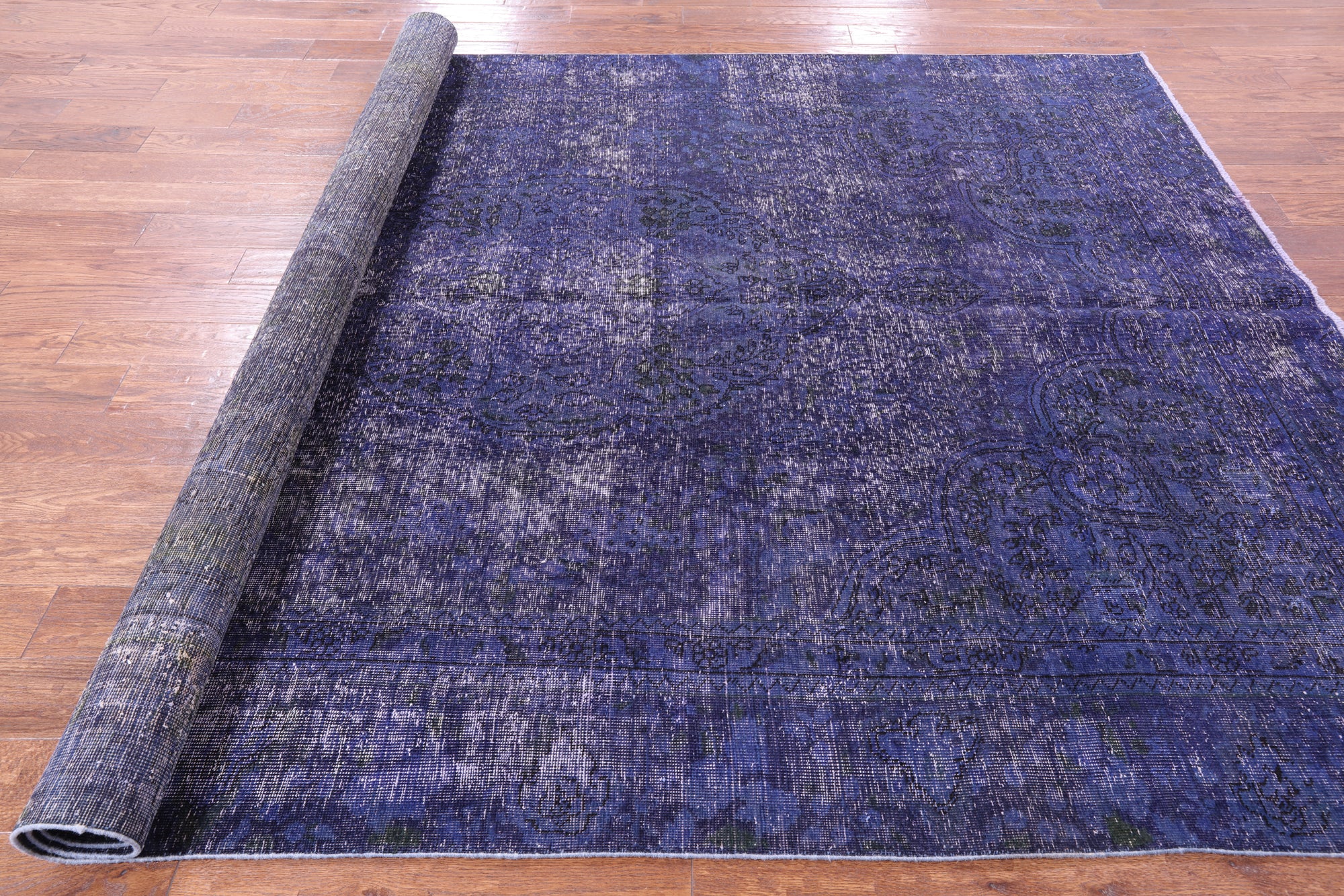 Persian Overdyed Hand Knotted Wool Rug - 7' 5" X 10' 6" - Golden Nile