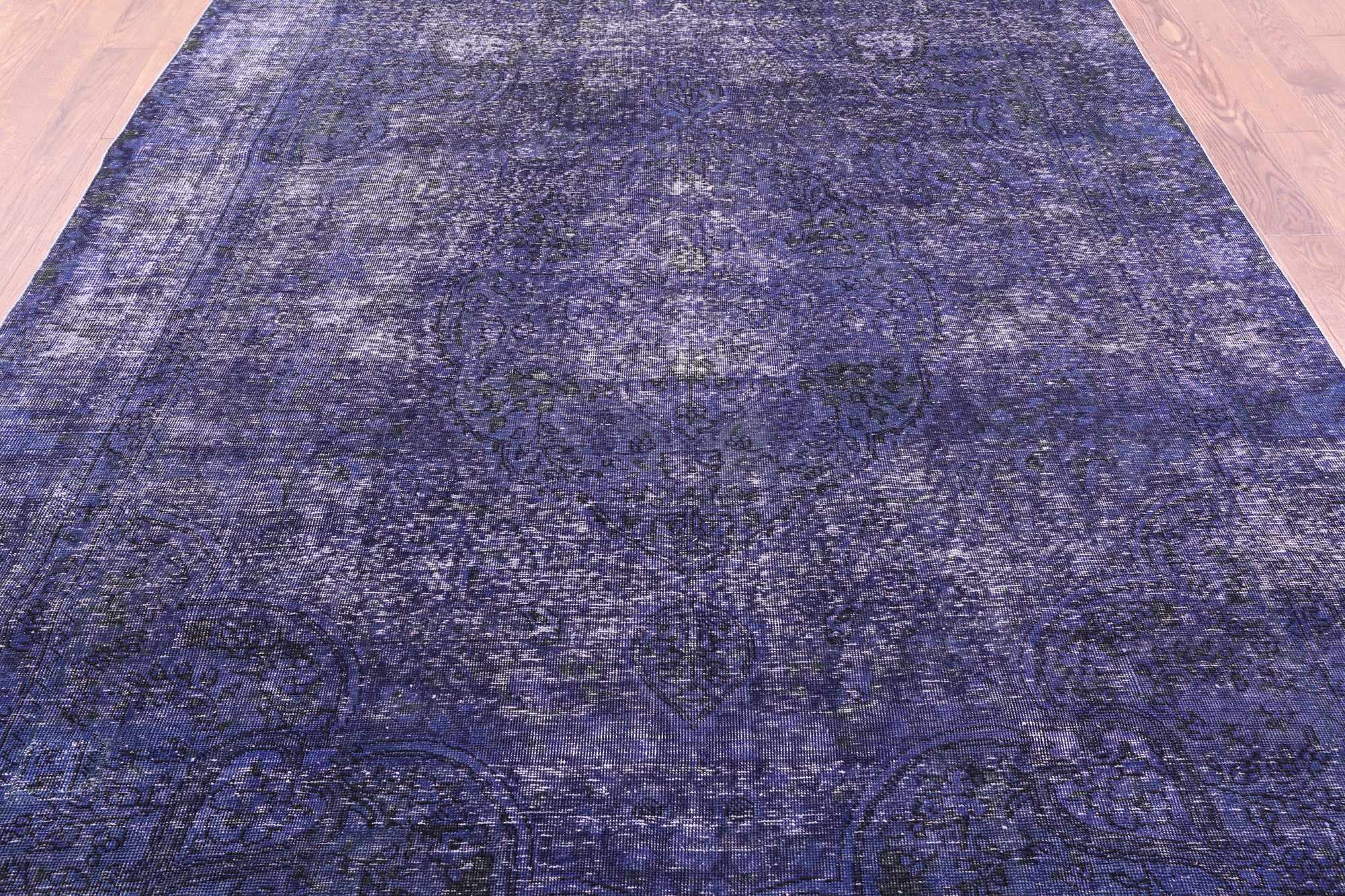 Persian Overdyed Hand Knotted Wool Rug - 7' 5" X 10' 6" - Golden Nile