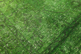 3 X 8 Runner Persian Overdyed Green Area Rug - Golden Nile