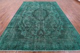 Persian Tabriz Overdyed Hand Knotted Wool Rug - 9' 4" X 12' 6" - Golden Nile