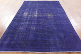 Persian Overdyed Handmade Wool Area Rug - 6' 7" X 9' 7" - Golden Nile