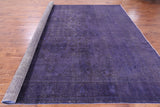 Purple Persian Overdyed Hand Knotted Wool Area Rug - 10' 3" X 12' 10" - Golden Nile