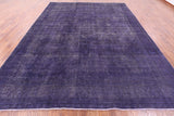 Purple Persian Overdyed Hand Knotted Wool Area Rug - 10' 3" X 12' 10" - Golden Nile